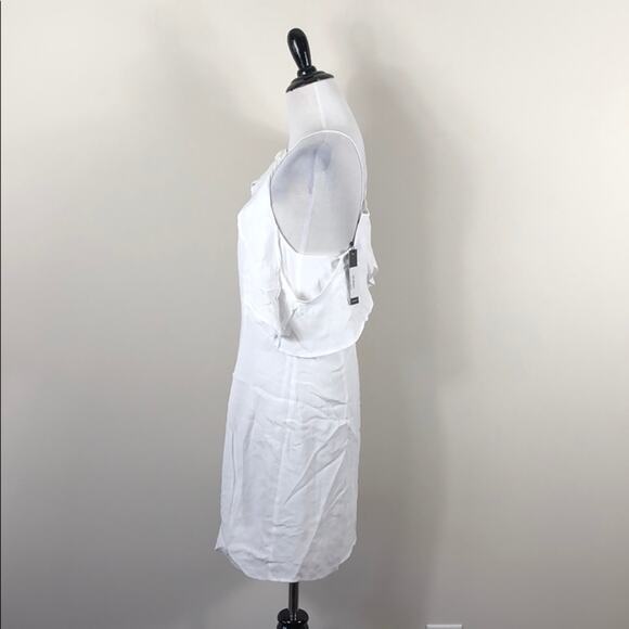 BB Dakota Dress Kaless Cold Shoulder White Sheath - Picture 8 of 9